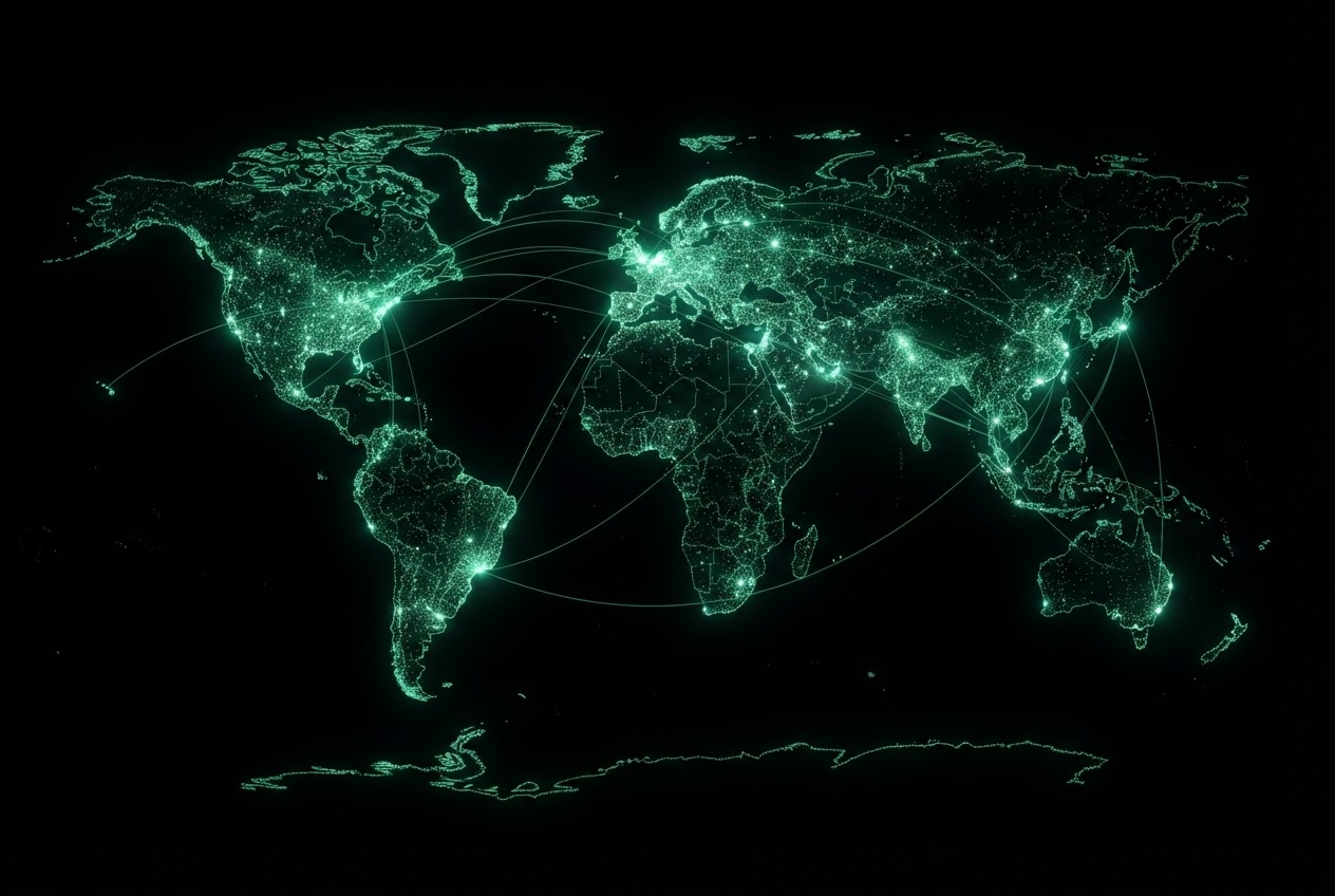 Global creator network map