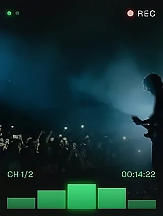 Vertical clip preview from the live set